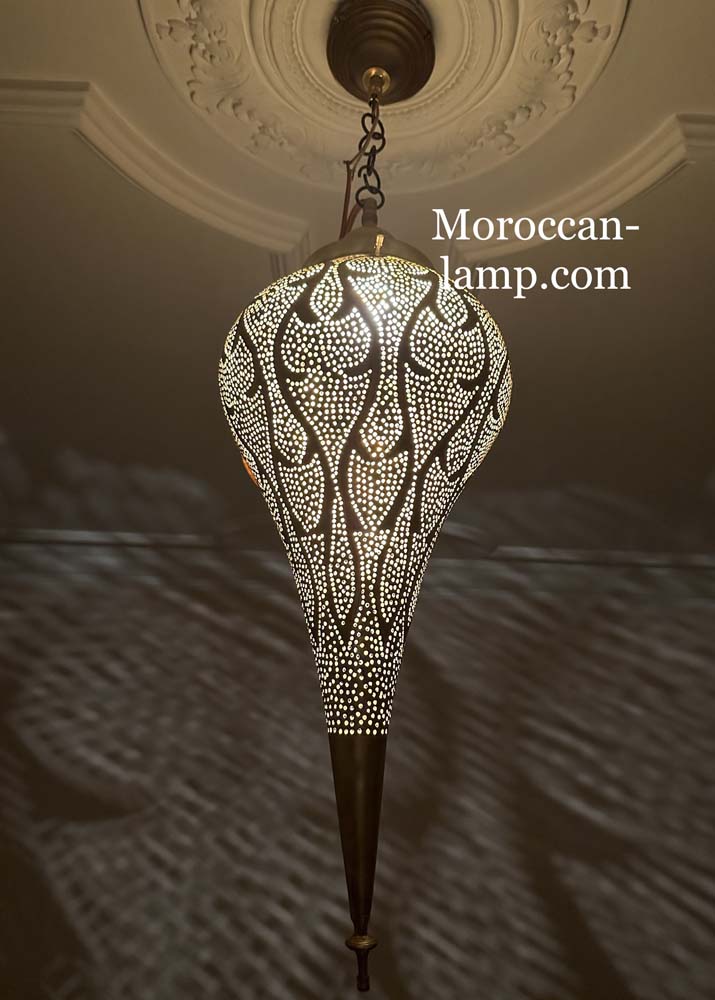 Lustre en laiton marocain de lumière pendante - Depuis